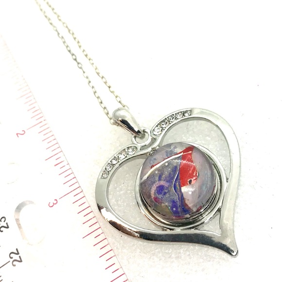 Heart Necklace Handmade 20mm snap SN20 - Picture 3 of 4